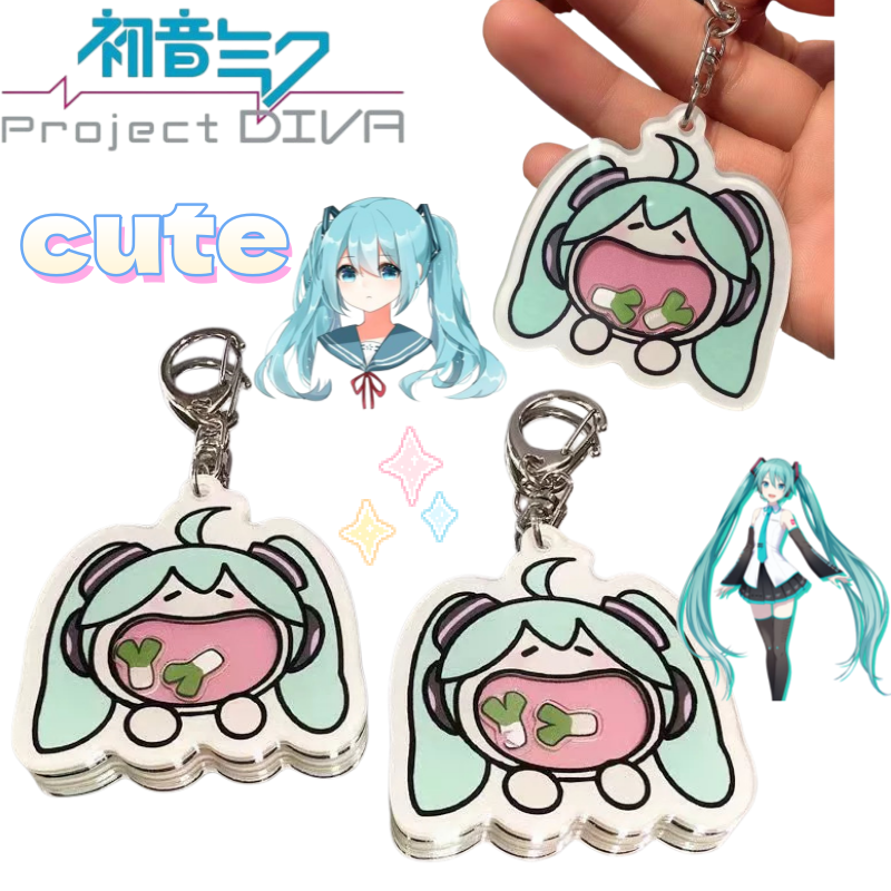 Model Kit Girl - Hatsune Miku MEIKO Keychain New Creative