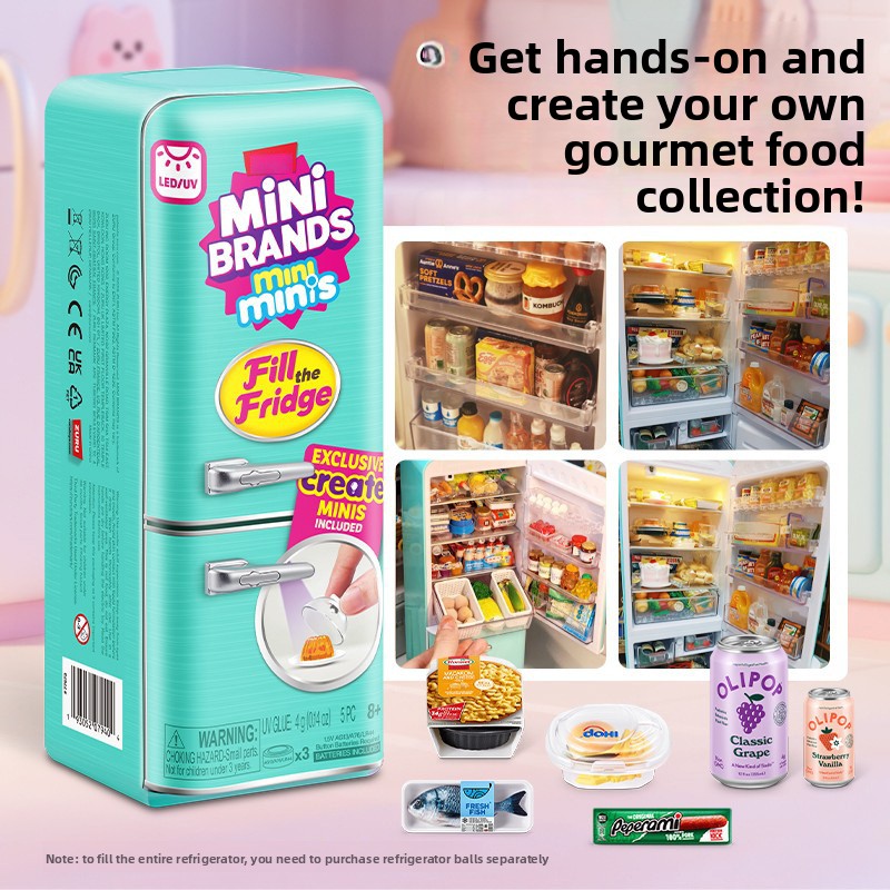 Model Kit Led - Led Light Up Mini Refrigerator Toy