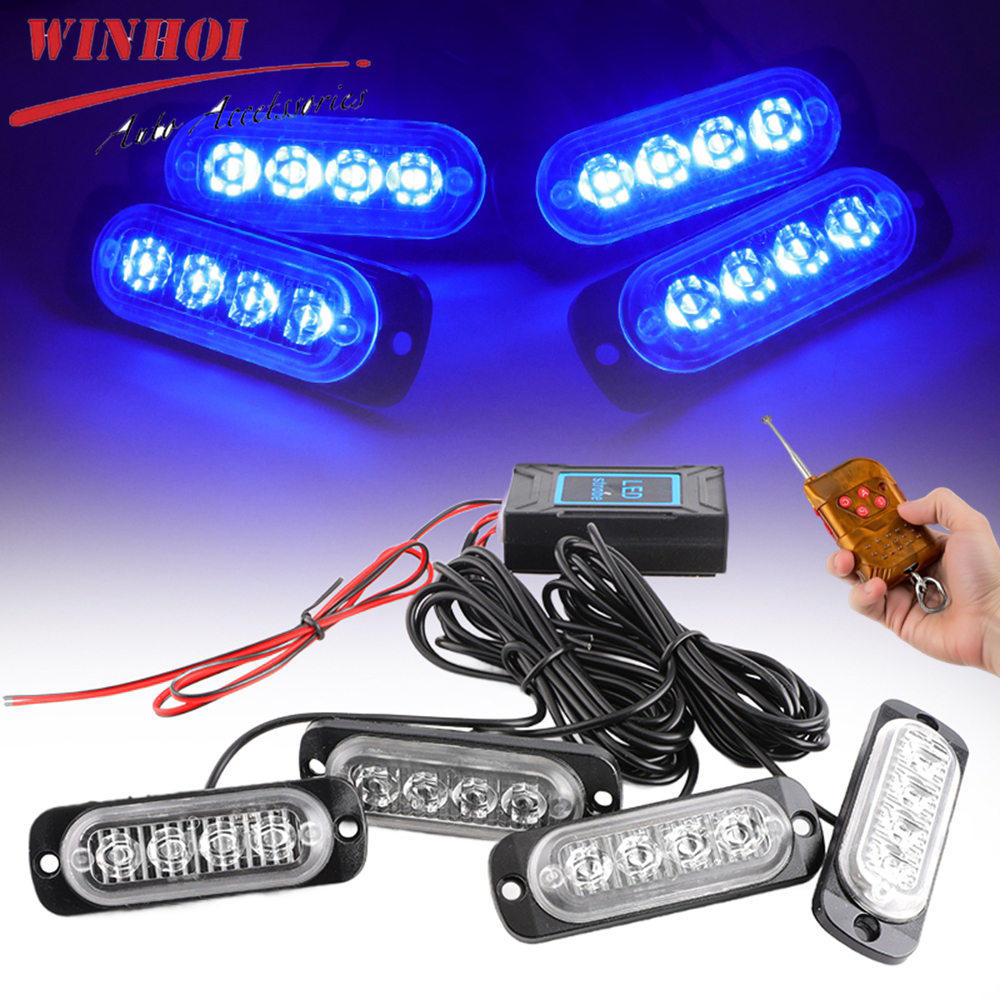 Model Kit Led - Wireless Grille Police Lights for Car