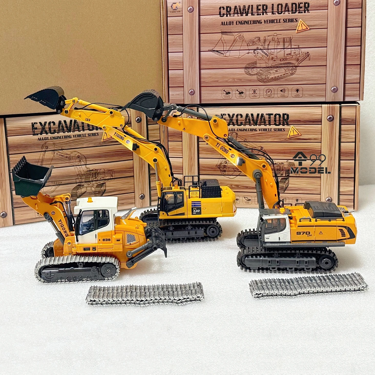 Model Kit Excavator - 1/50 970 520 Mini RC Excavator