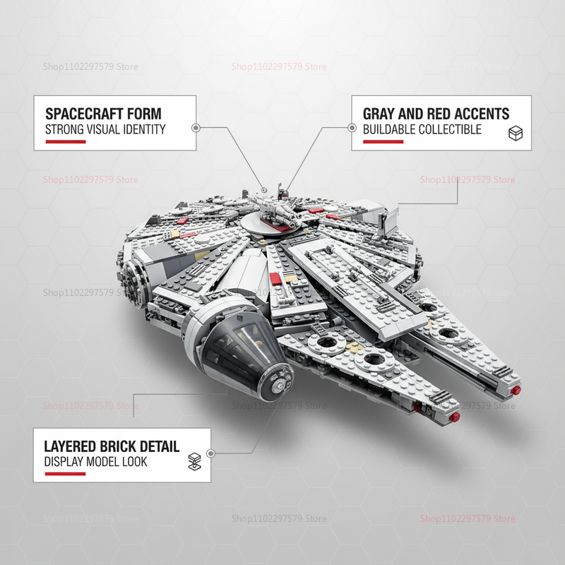 1381Pcs Advanced Spaceship Bui - Model Kit Ikaruga บทวิจารณ์และราคา