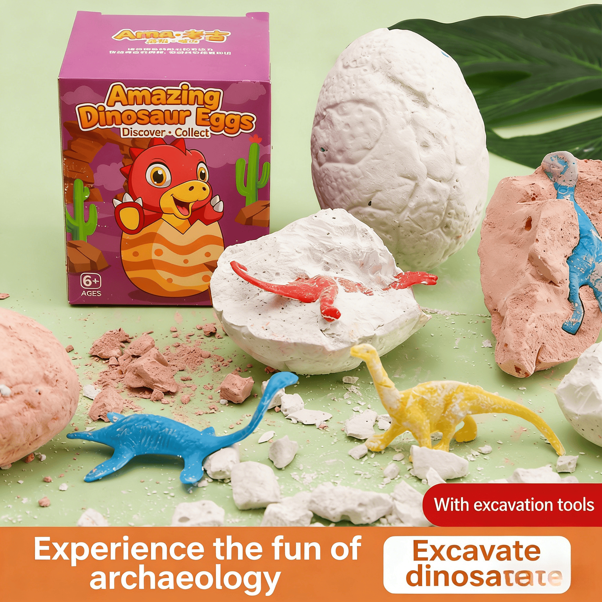 1/3/5pcs Educational Dinosaur  - Model Kit Excavator บทวิจารณ์และราคา