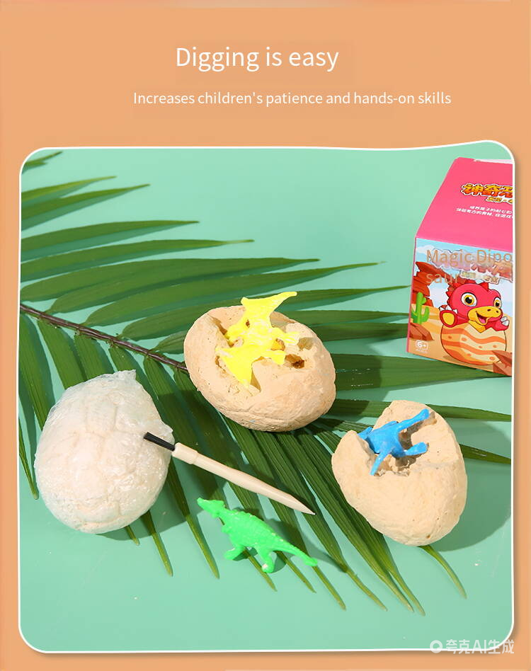 1/3/5pcs Educational Dinosaur  - Model Kit Excavator บทวิจารณ์และราคา