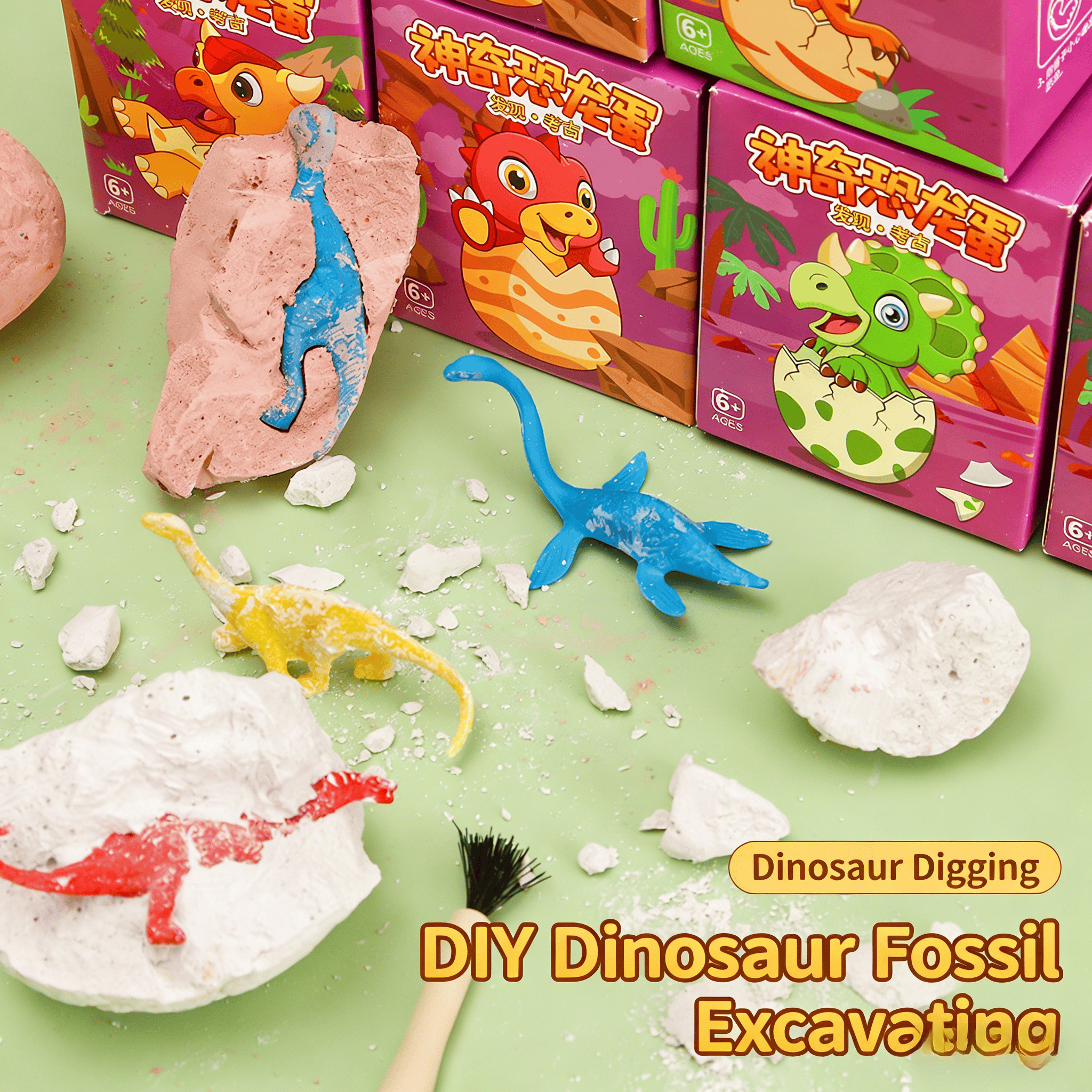 1/3/5pcs Educational Dinosaur  - Model Kit Excavator บทวิจารณ์และราคา