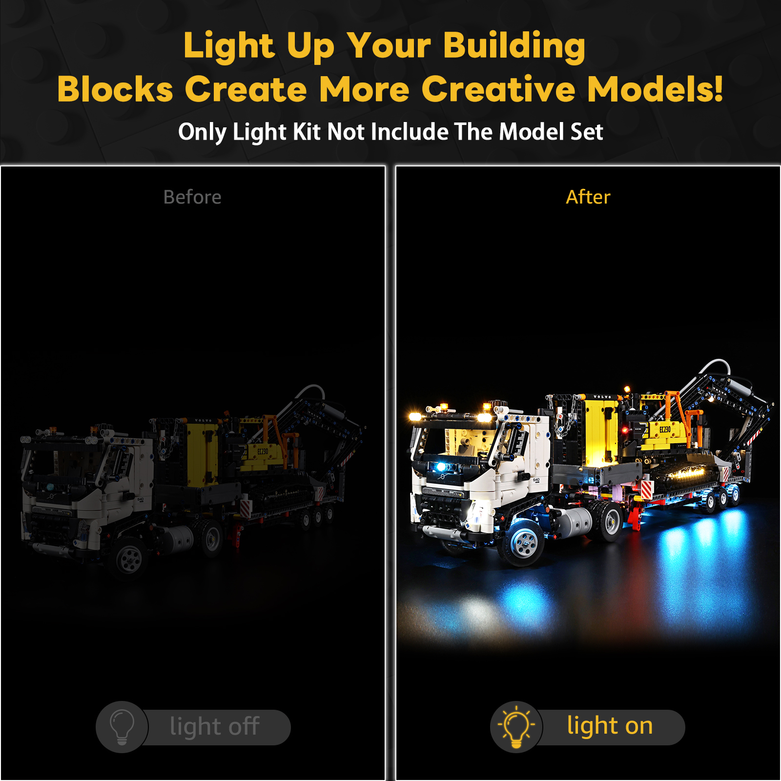 No Model LED Lighting Set Suit - Model Kit Excavator บทวิจารณ์และราคา